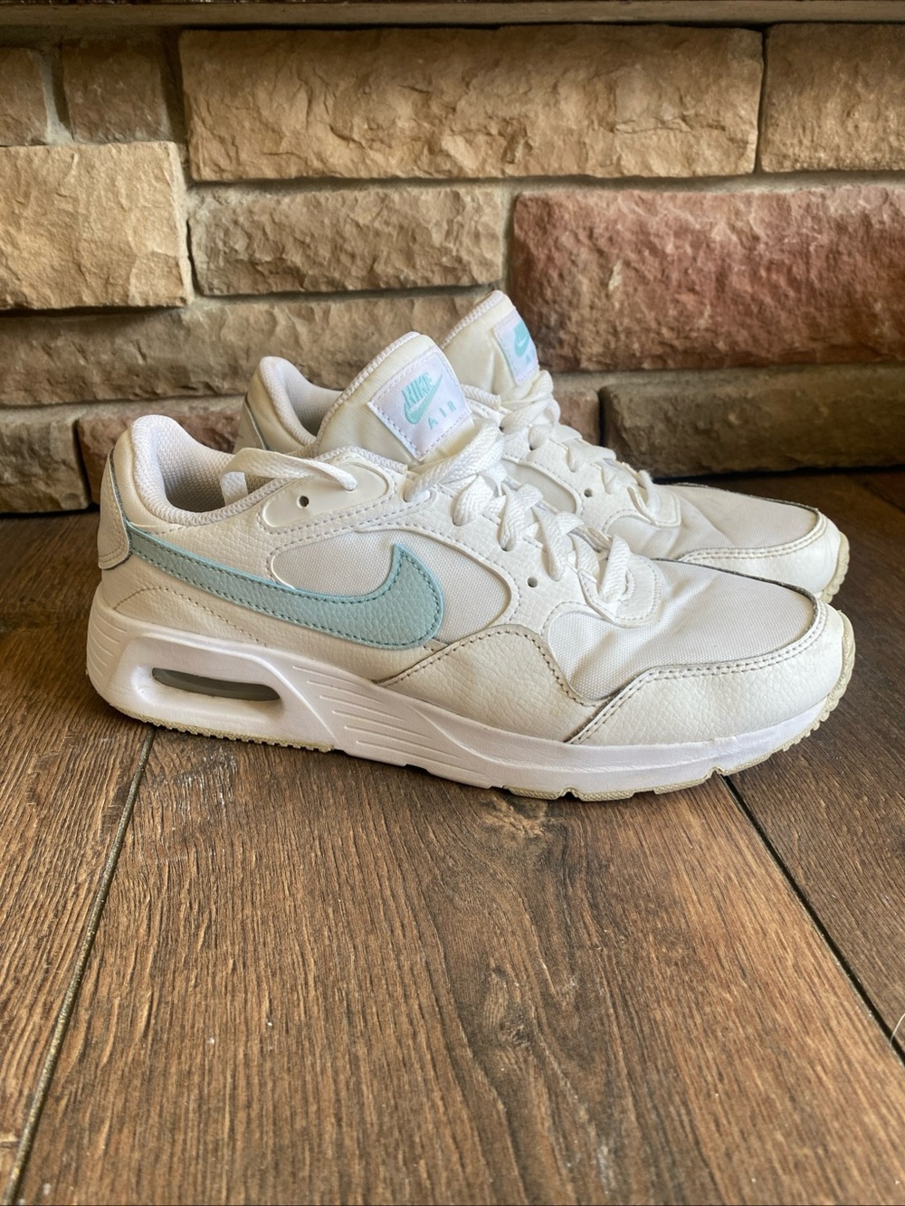 Nike Air Max SC Womens 8.5 White Blue Sneakers Shoes CW4554-112